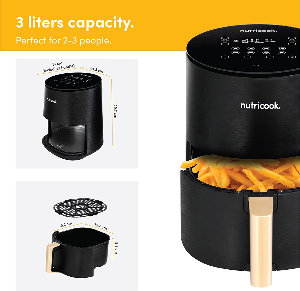 NC Air Fryer Mini 3.0L Black (NC-AF103K)