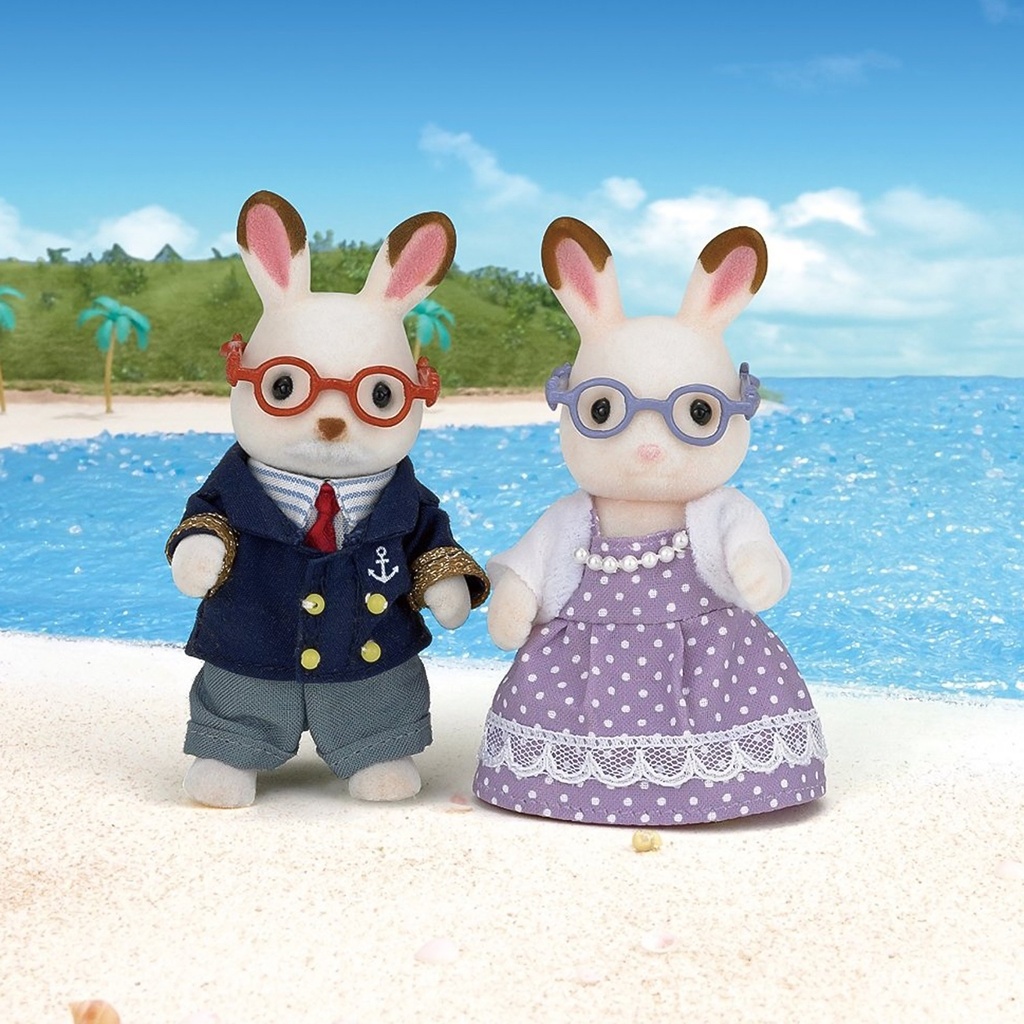 Sylvanian Families CHOCOLATE RABBIT GRANDPARENTS