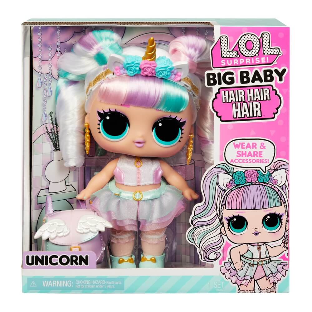 LOL Surprise Big Baby Hair Doll Unicorn