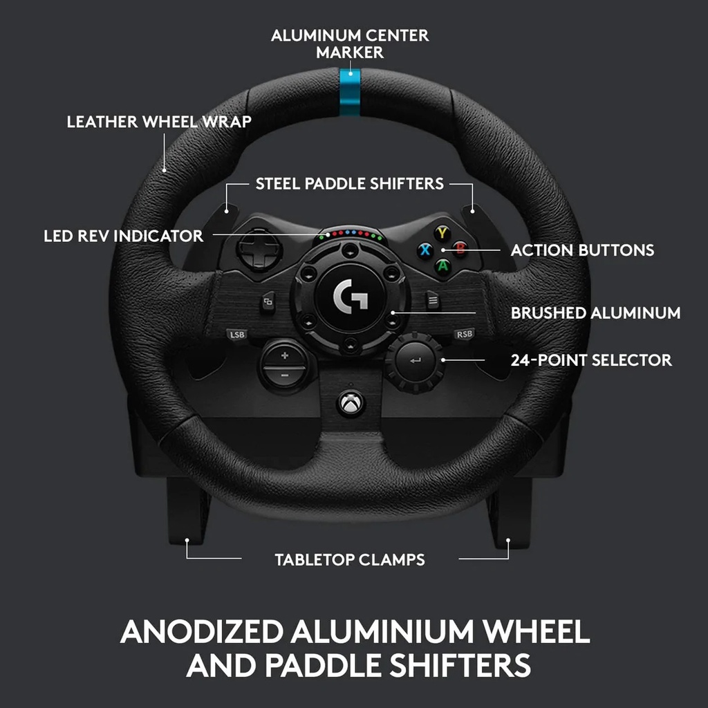 LOGITECH G923 Racing Wheel and Pedals for Xbox One & PC