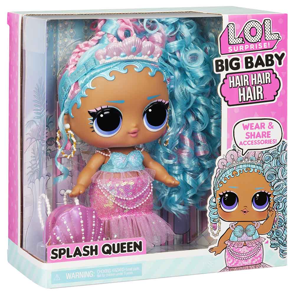 LOL Surprise Big Baby Hair Doll Splash Queen