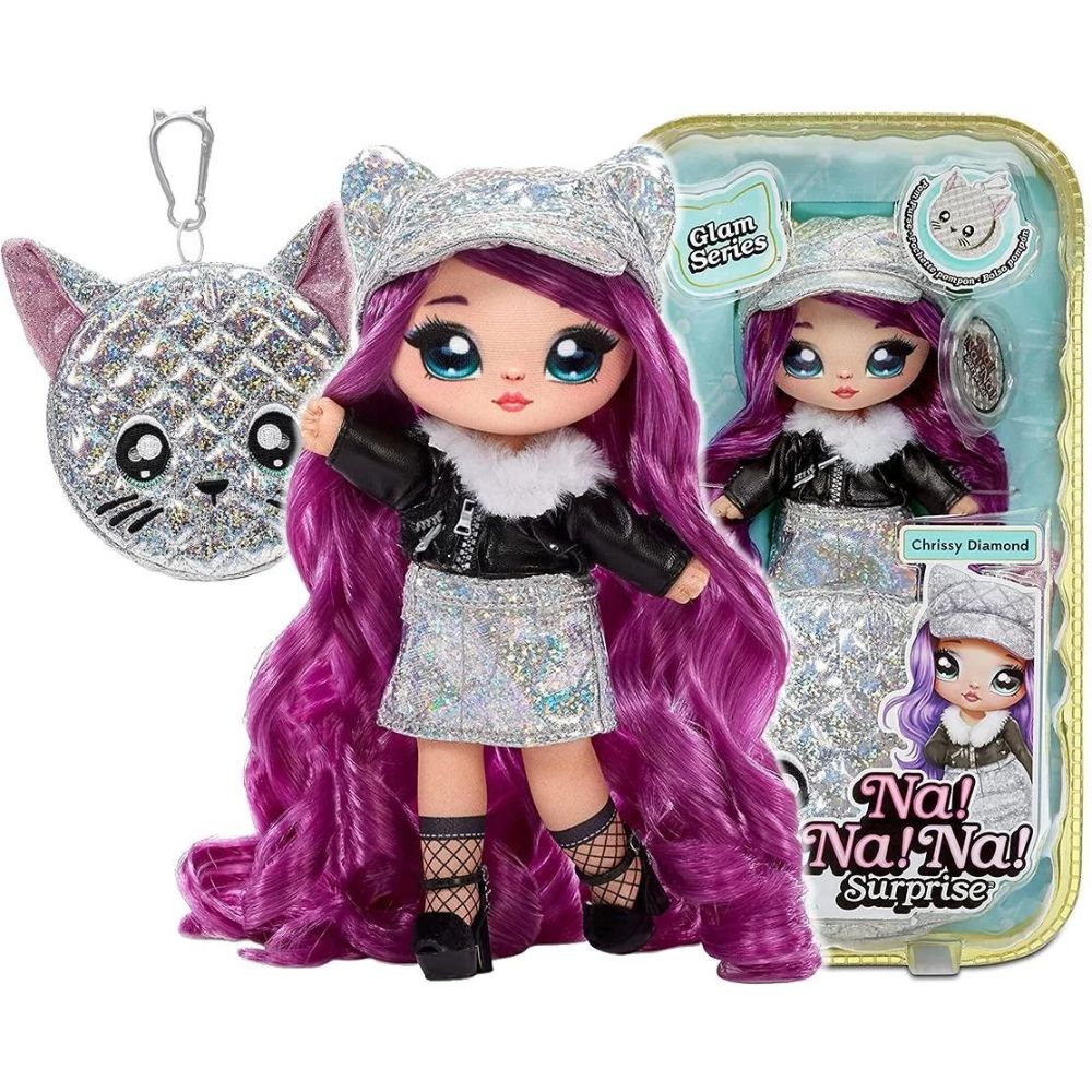 Na Na Na Surprise 2in1 Pom Doll Glam S1 Metallic Asst in Sidekick (MGA-575146)