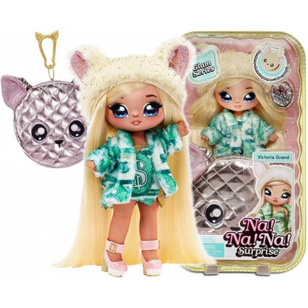 Na Na Na Surprise 2in1 Pom Doll Glam S1 Metallic Asst in Sidekick (MGA-575146)