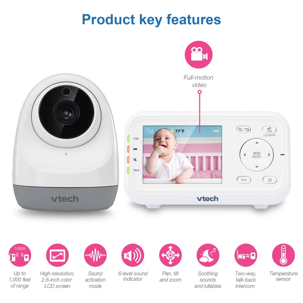 VTech 2.8 Pan & Tilt Video Baby Monitor