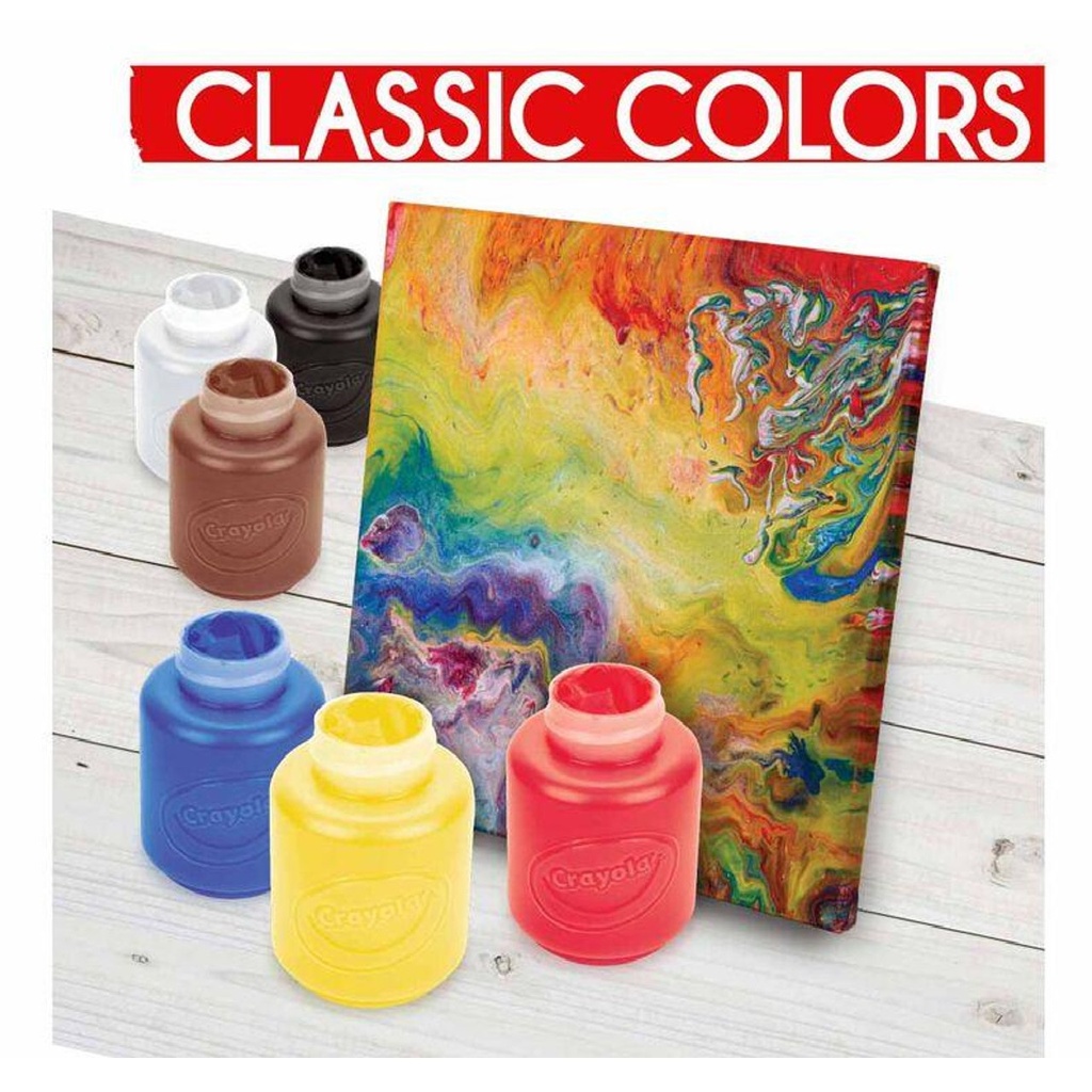 Crayola Acrylic Paint Set Classic Multicolor 5-10 Yrs