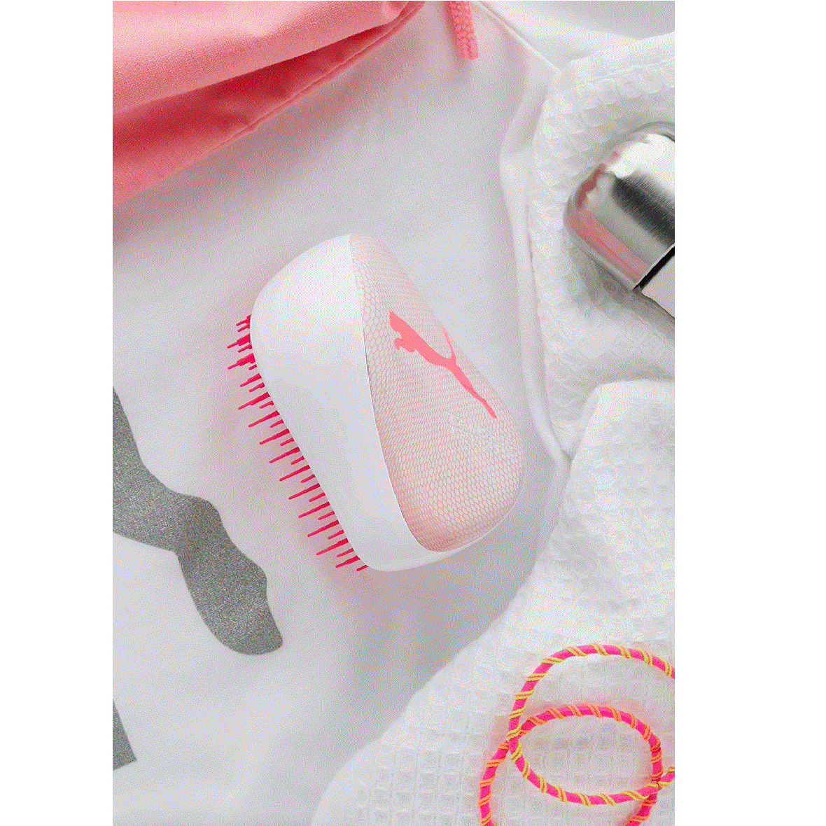 Tangle Teezer Puma Compact Styler Hairbrush Neon Pink