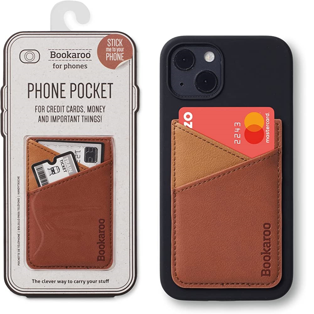 Bookaroo Phone Pocket - Brown