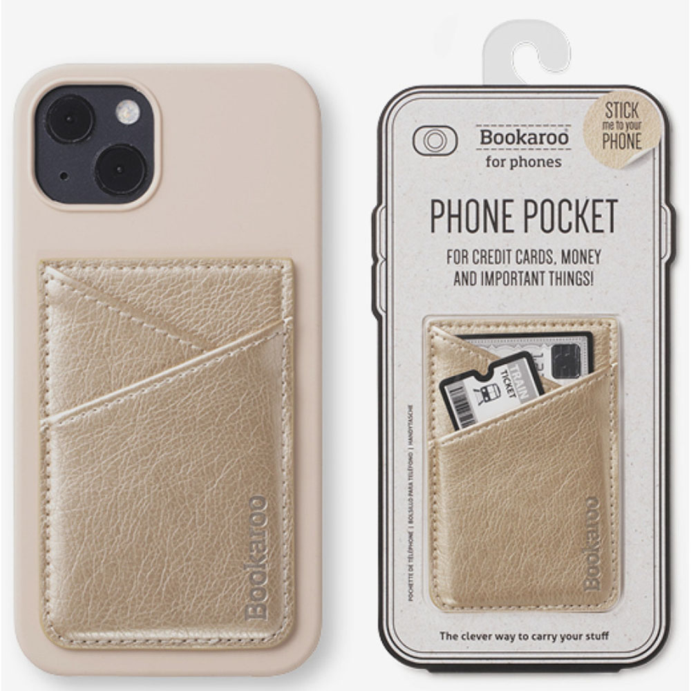 Bookaroo Phone Pocket - Gold
