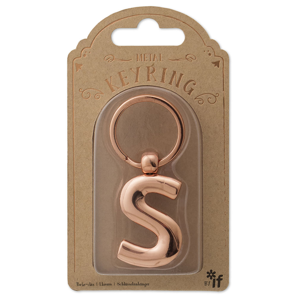 Copper Letter Keyring - S