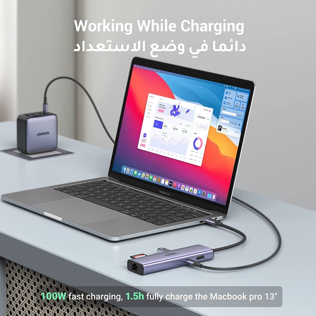 Ugreen 8 In 1 USB-C Hub Grey