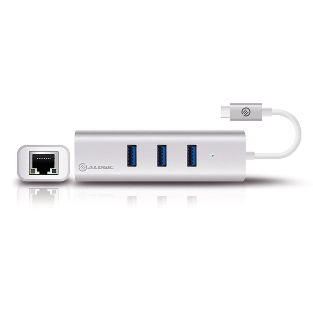 Alogic USB-C to Gigabit Ethernet & 3 Port USB Hub