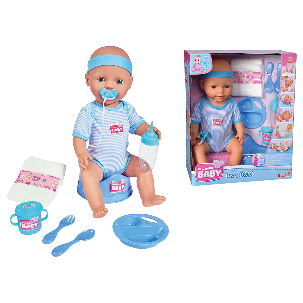 Simba New Born Baby Doll, Blue Accessories