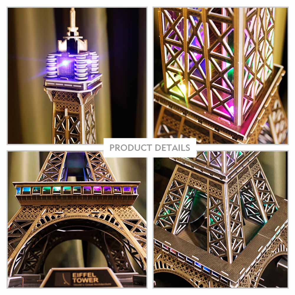 Cubic Fun LED Eiffel Tower 84pcs