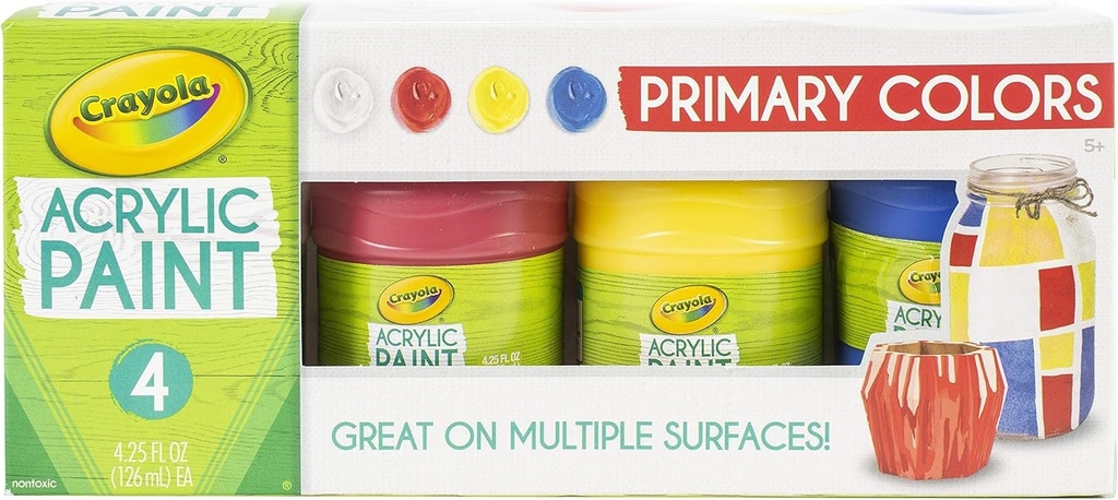 Crayola Acrylic Paint Set Primary Multicolor 5-10 Yrs
