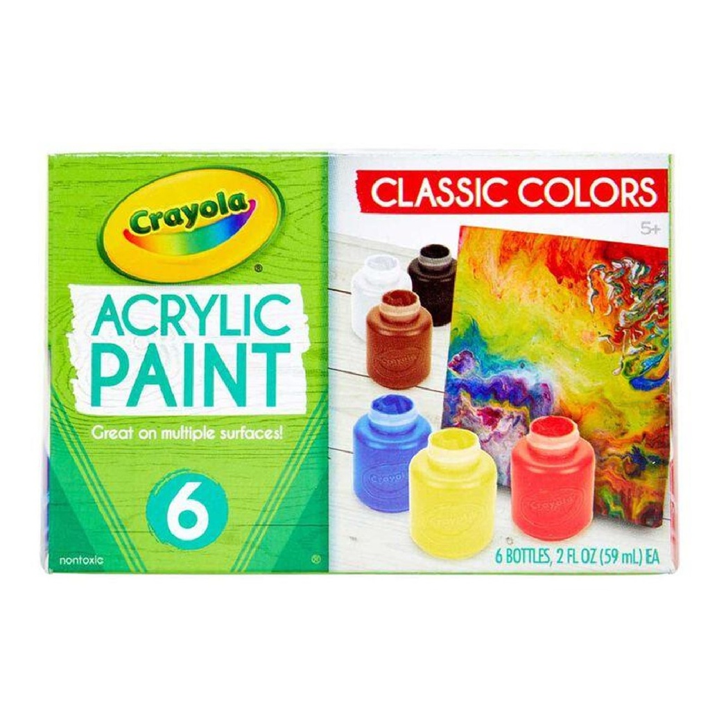 Crayola Acrylic Paint Set Classic Multicolor 5-10 Yrs