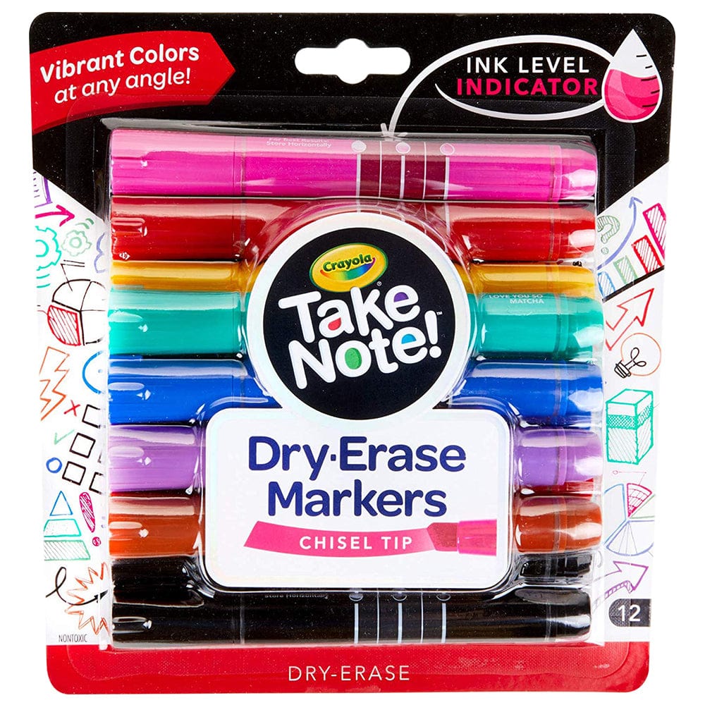 Crayola Take Note Colored Dry Erase Markers 12pc