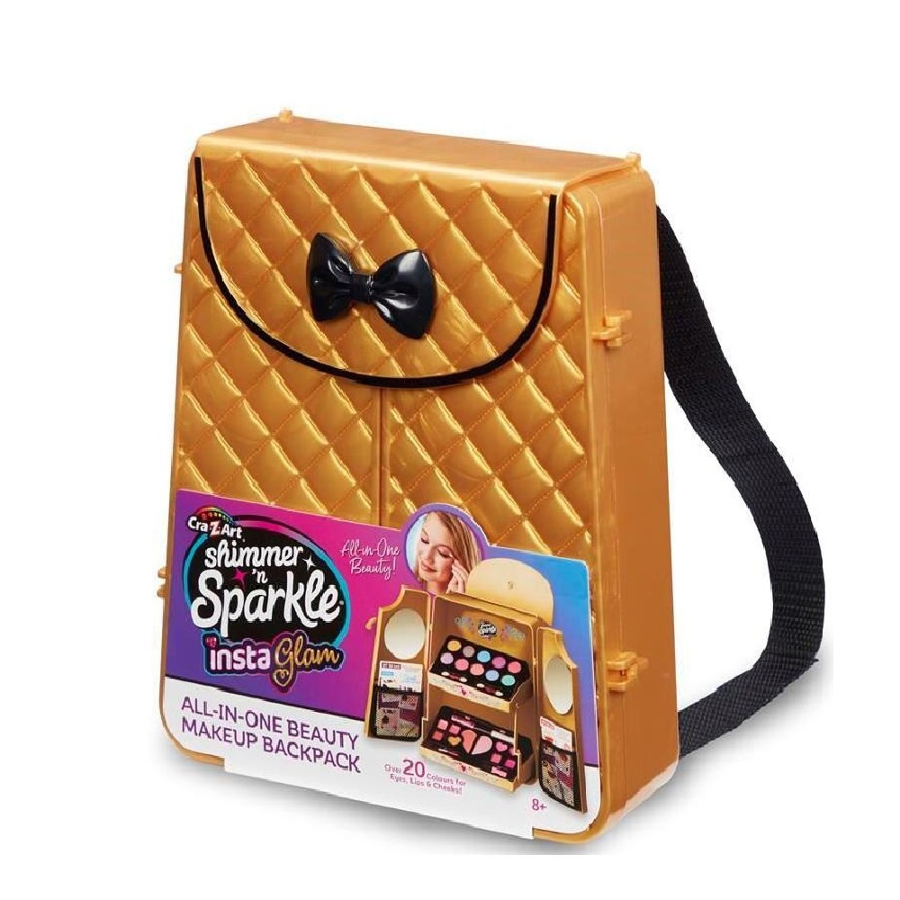 Shimmer N Sparkle InstaGlam Cosmetic Backpack Gold