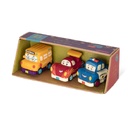 B.Toys Mini Pull Back Vehicles Set Bus & Cars