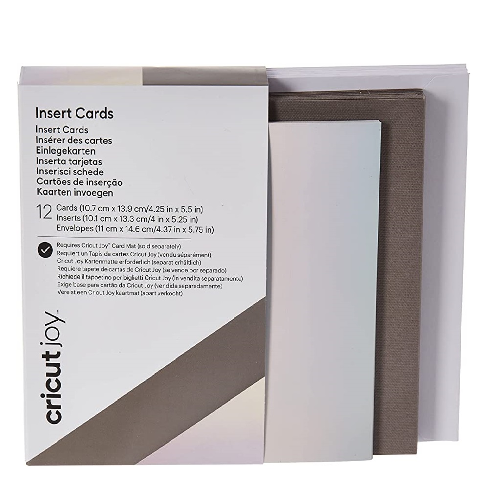 Cricut Joy Insert Cards 12pack Grey/Hologram