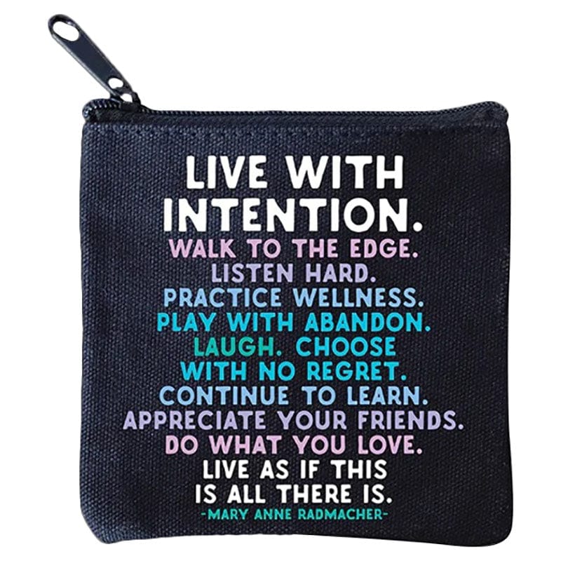 Quotable Mini Pouch - Live With Intention