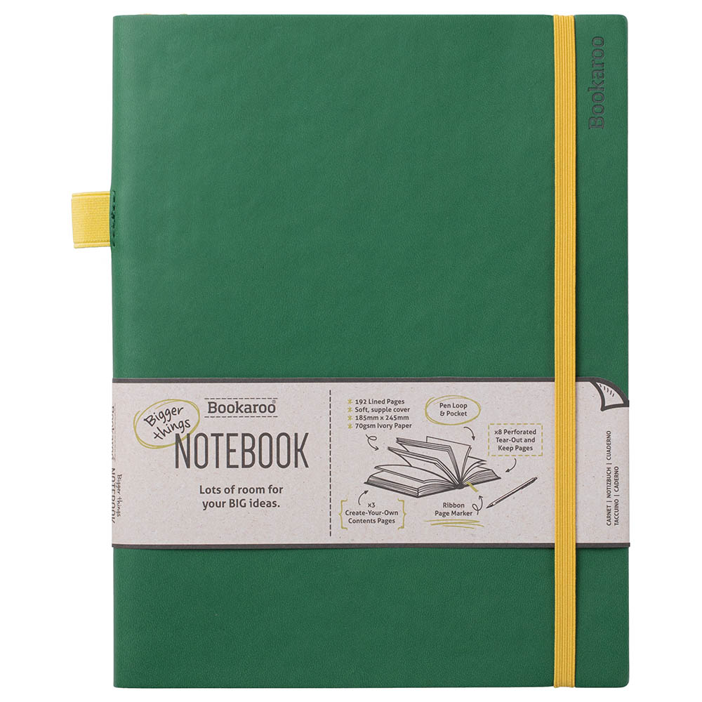 Bookaroo Bigger Things Notebook Journal - Forest Green