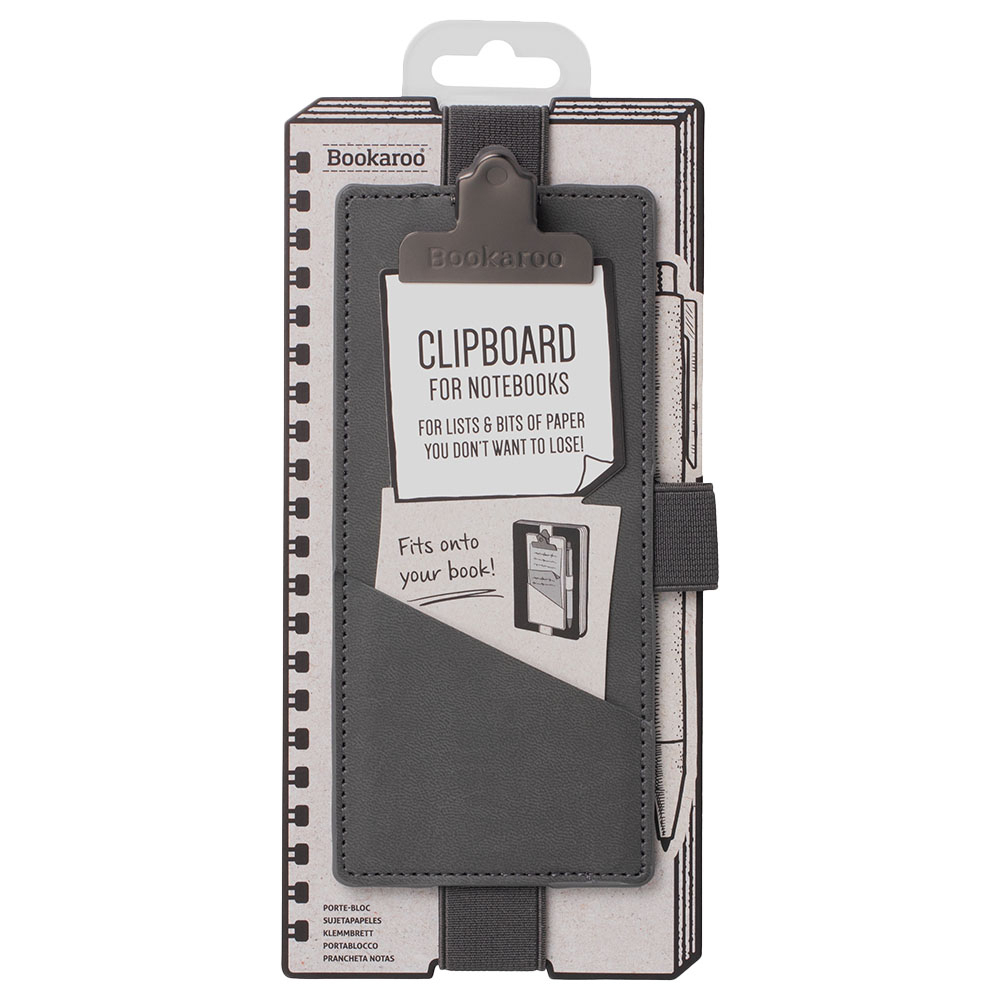 Bookaroo Notebook Clipboard - Charcoal