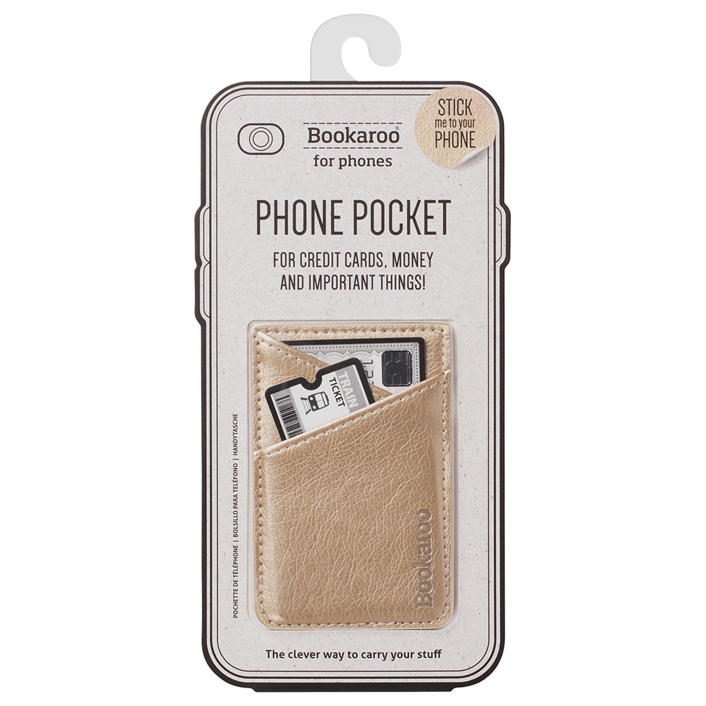 Bookaroo Phone Pocket - Gold