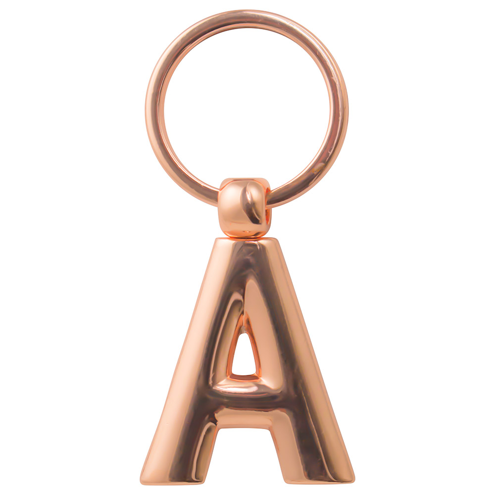 Copper Letter Keyring - A
