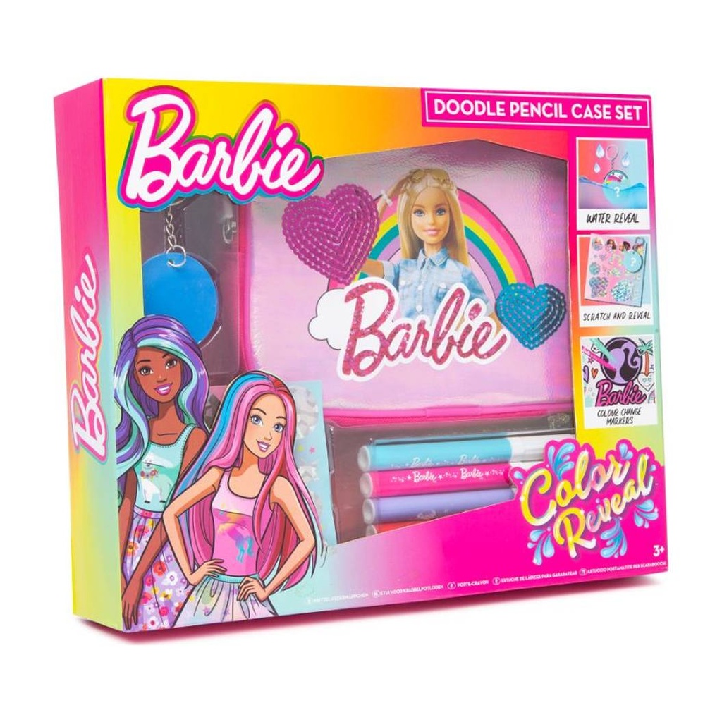 Barbie Doodle Pencil Case Set