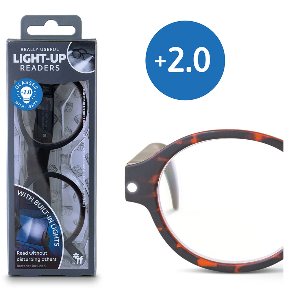 Really Useful Light-Up Readers - Tortoiseshell +2.0