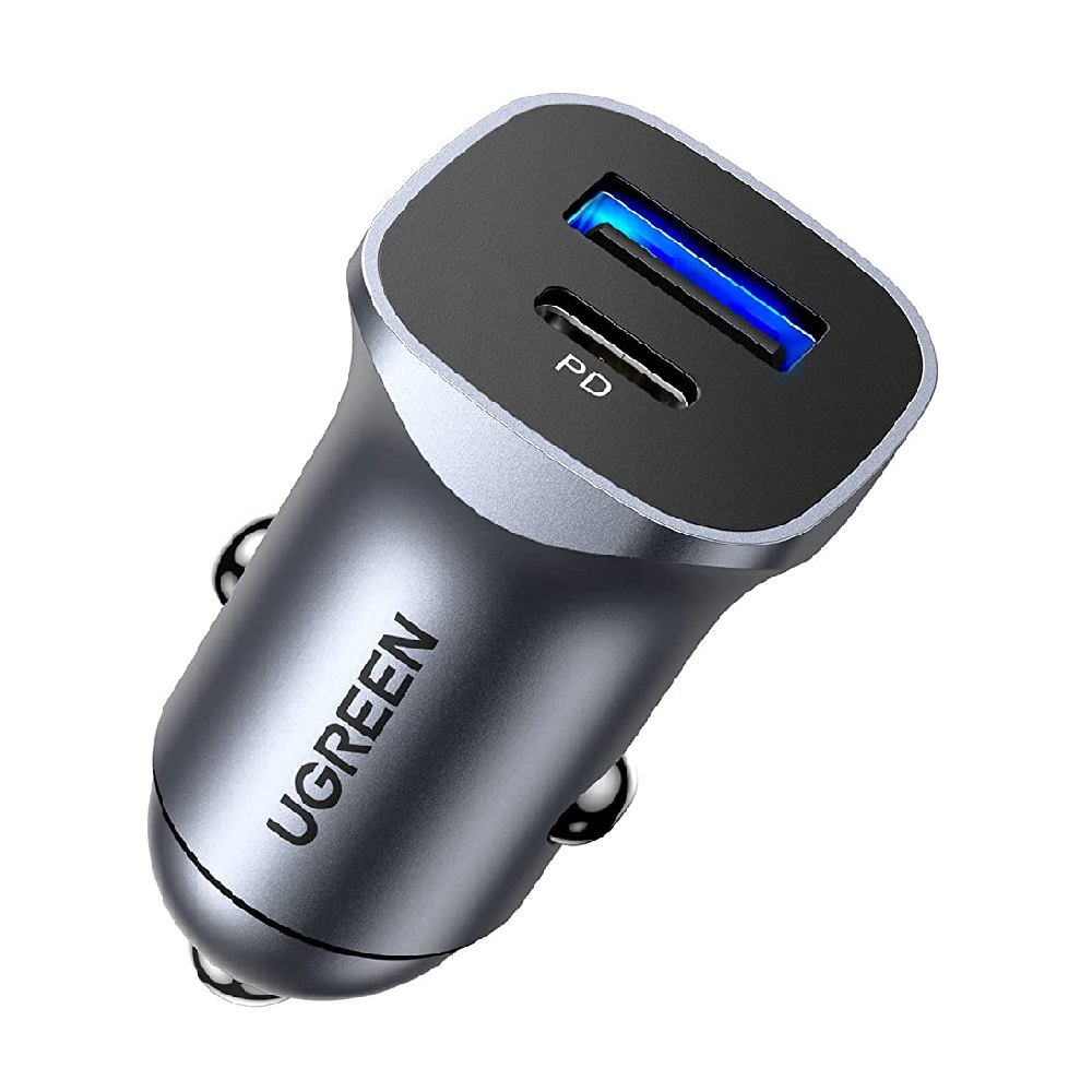 Ugreen Dual USB-A 24W Aluminum Case Car Charger