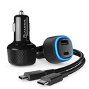 Alogic Rapid Dual Port USB-C Car Charger Black 45W