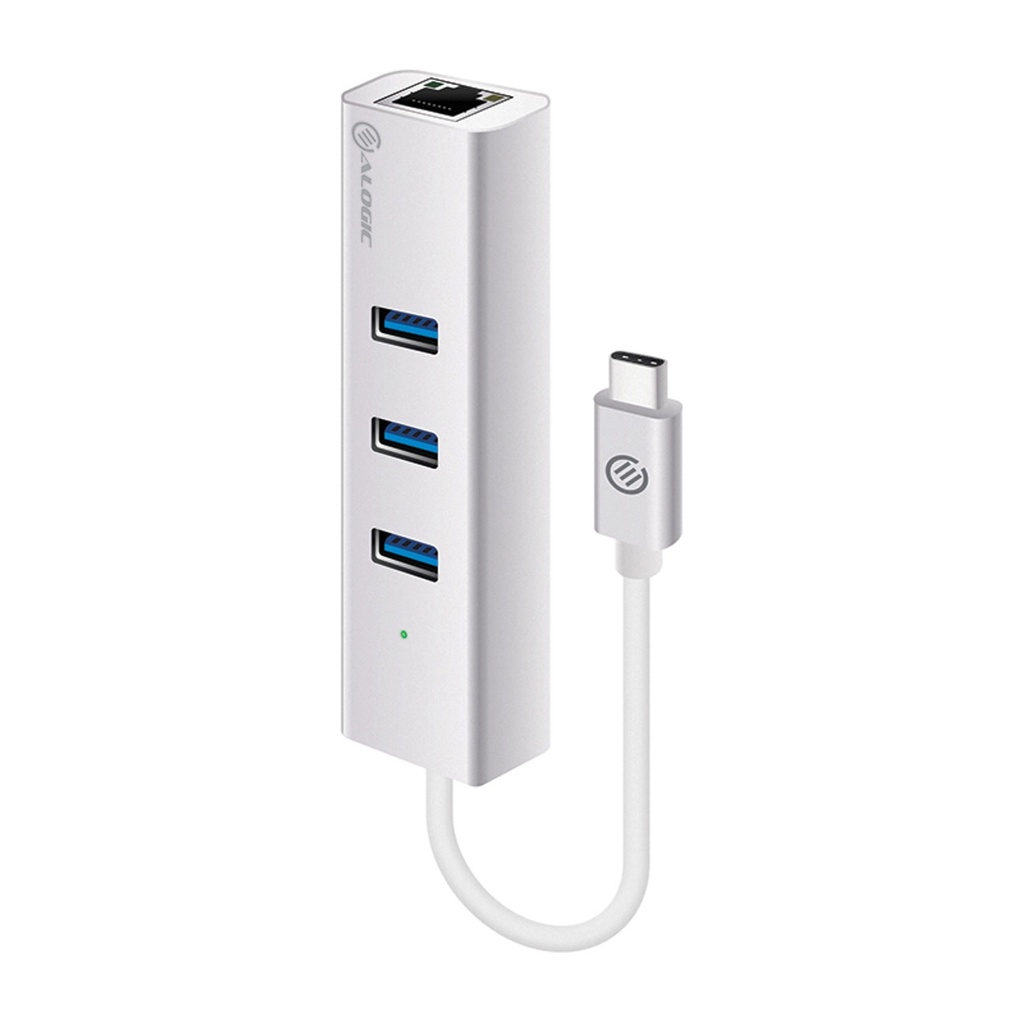 Alogic USB-C to Gigabit Ethernet & 3 Port USB Hub