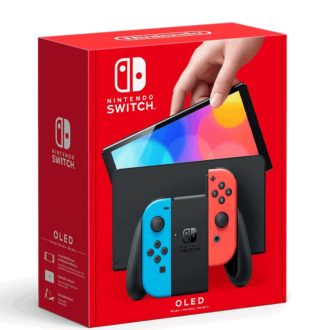 Nintendo Switch OLED Model Red/Blue Console.