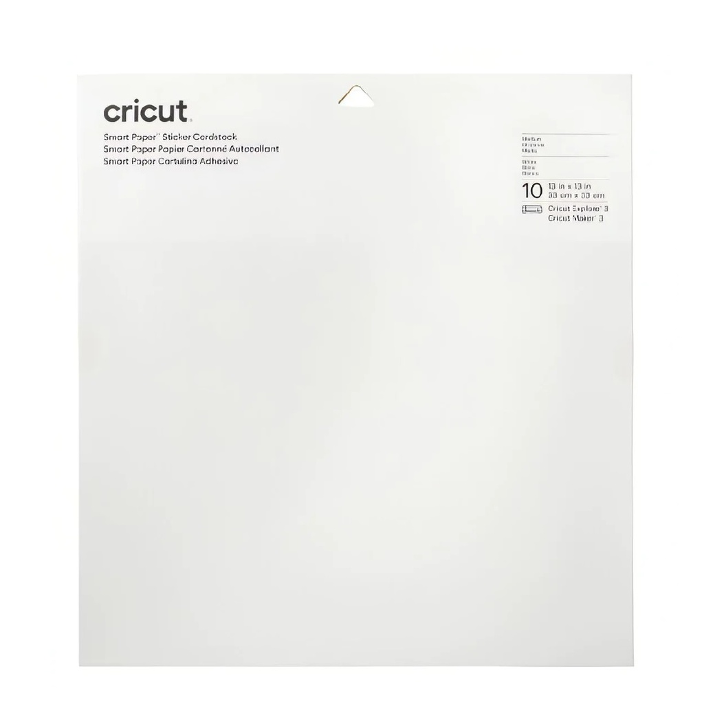 Cricut Smart Sticker Cardstock 33x33cm 10 Sheets White