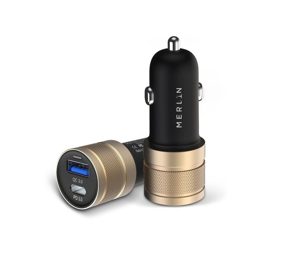Merlin Bolt 3.0 Car Charger Blk/Gld
