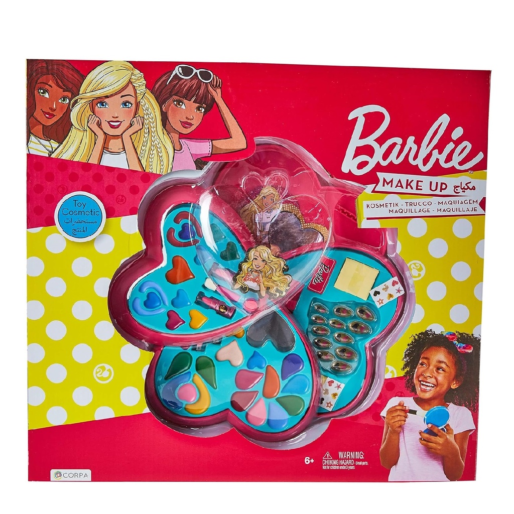 Barbie 4 Decks Heart Shape Cosmetic Case (5812)