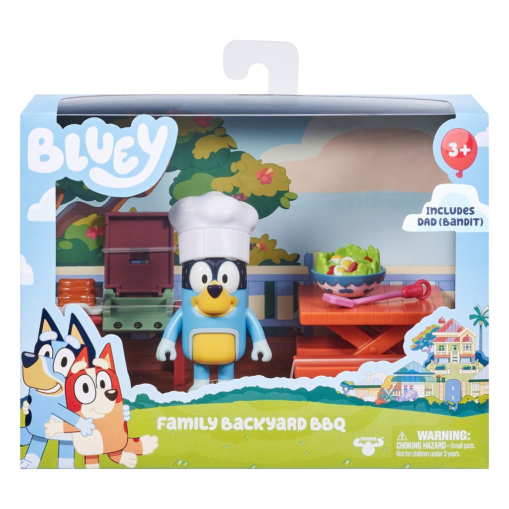 Bluey Family Backyard BBQ Mini Playset