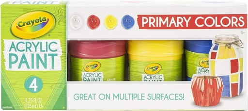 Crayola Acrylic Paint Set Primary Multicolor 5-10 Yrs