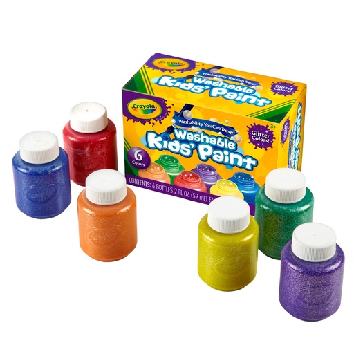 Crayola Washable Glitter Paint 6pc
