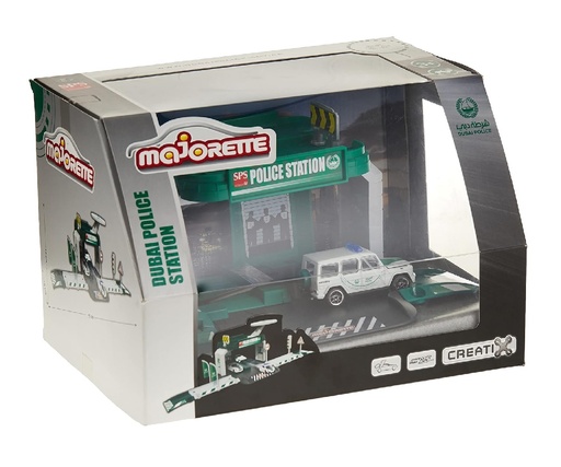 Majorette Dubai Police Station With 1 Car