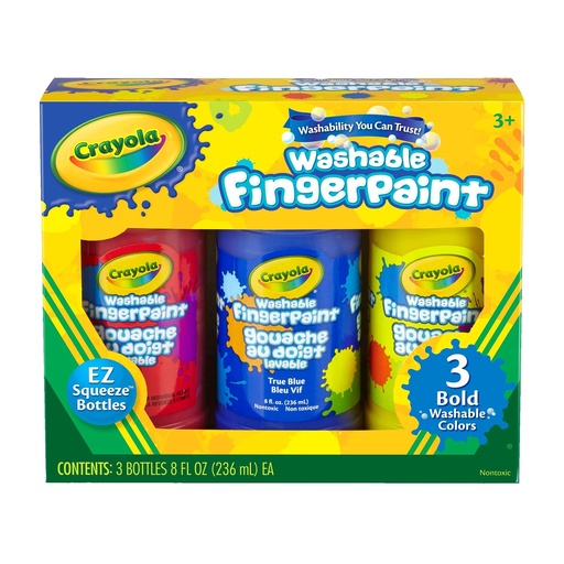 Crayola Washable Finger Paint Bold Colors 3pc