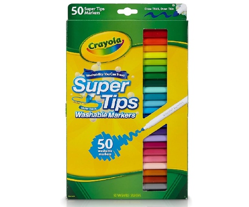 Crayola Super Tip Washable Markers 50pc