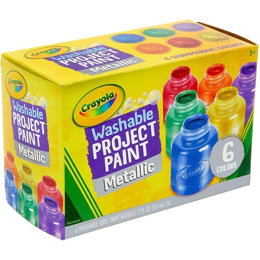 Crayola Washable Metallic Paint 6pc