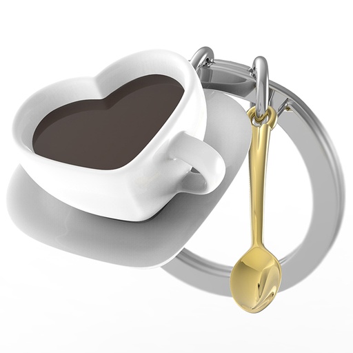 Metalmorphose - Love Coffee + Mini Spoon White Paint