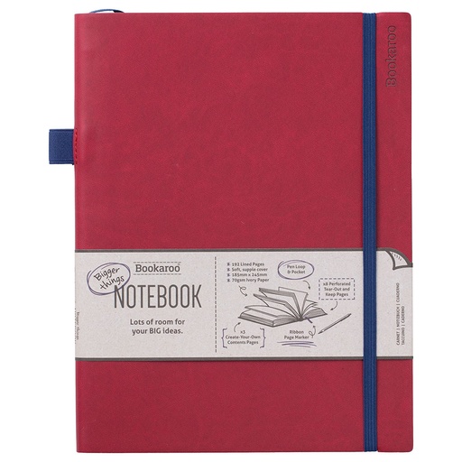 Bookaroo Bigger Things Notebook Journal - Dark Red