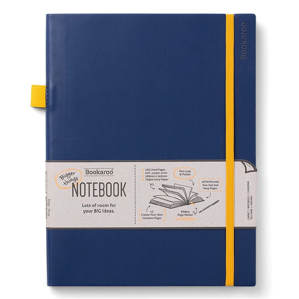 Bookaroo Bigger Things Notebook Journal - Navy