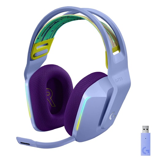 LOGITECH G733 LILAC LightSpeed Wireless RGB Gaming Headset