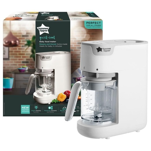 Tommee Tippee Quick Cook Baby Food Steamer Blender White