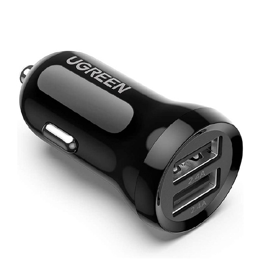 Ugreen Dual USB-A 24W Car Charger Black